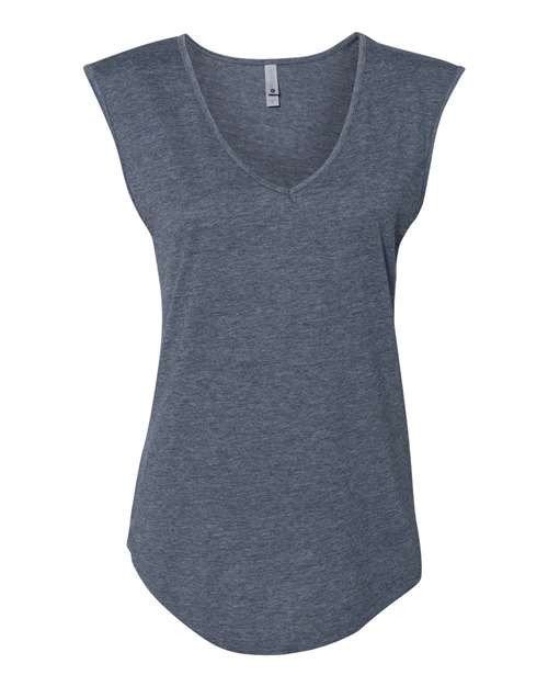 Next Level 5040 — Women's Festival Sleeveless Deep V-Neck T-Shirt — Antique Denim