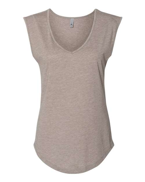 Next Level 5040 — Women's Festival Sleeveless Deep V-Neck T-Shirt — Ash