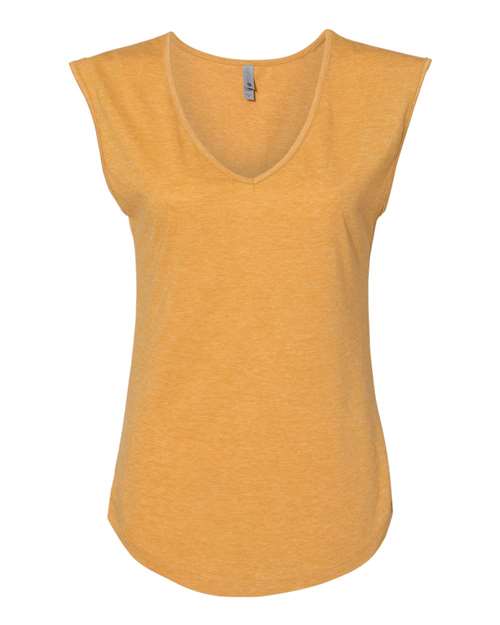 Next Level 5040 — Women's Festival Sleeveless Deep V-Neck T-Shirt — Antique Gold