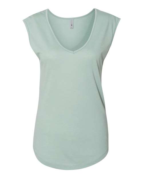 Next Level 5040 — Women's Festival Sleeveless Deep V-Neck T-Shirt — Stonewash Green