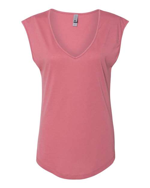 Next Level 5040 — Women's Festival Sleeveless Deep V-Neck T-Shirt — Smoked Paprika