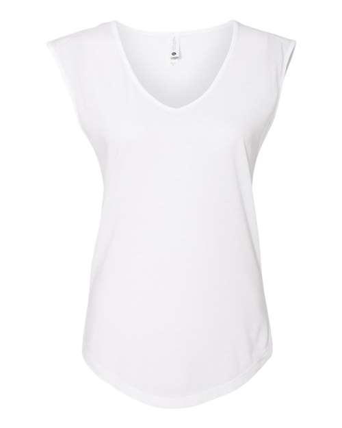 Next Level 5040 — Women's Festival Sleeveless Deep V-Neck T-Shirt — White