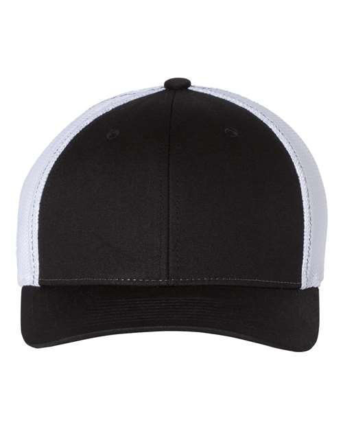 Richardson 110 — R-Flex Trucker Cap — Black/ White
