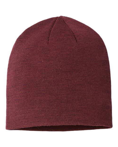 Atlantis Headwear HOLLY — Sustainable Beanie — Burgundy Melange