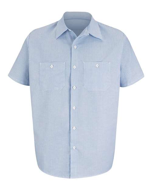 Red Kap SL20T — Men's Tall Industrial Stripe Work Shirt — Blue/ White Stripe