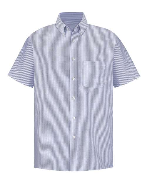 Red Kap SR60EXT — Men's Extended Sizes Executive Oxford Dress Shirt — Blue/ White Stripe