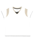 LAT 3833 — Women's Curvy Lace Up Fine Jersey Tee — main view