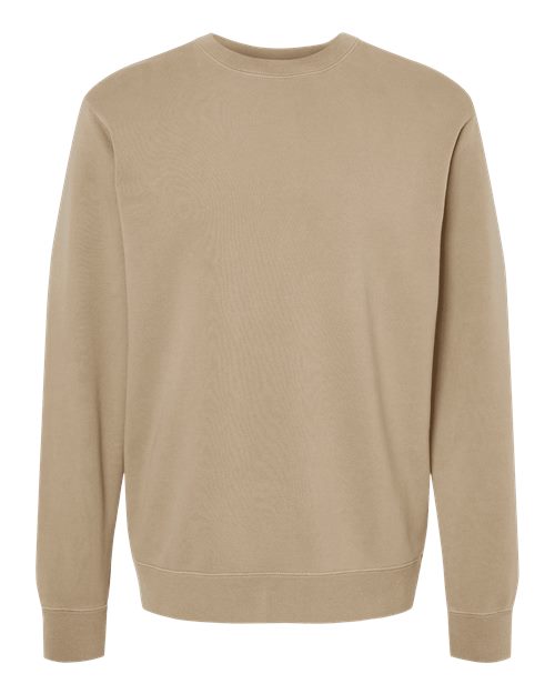 Independent Trading Co. PRM3500 — Unisex Midweight Pigment-Dyed Crewneck Sweatshirt — Pigment Sandstone
