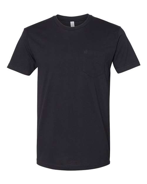 Next Level 3605 — Unisex Cotton Pocket T-Shirt — Black