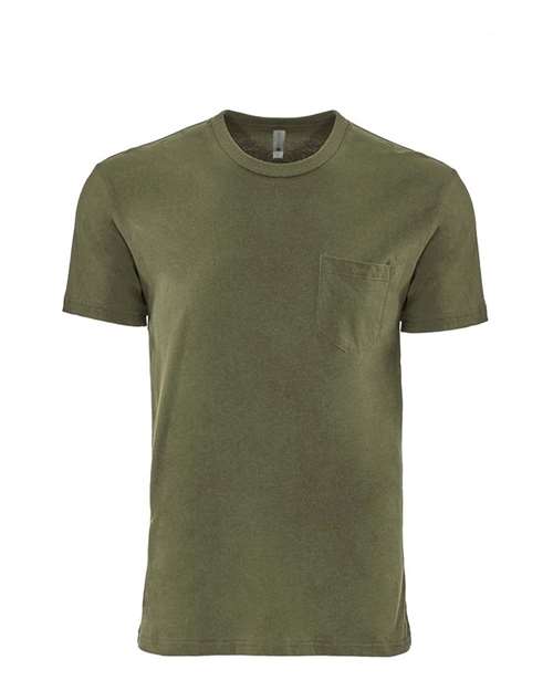 Next Level 3605 — Unisex Cotton Pocket T-Shirt — Military Green