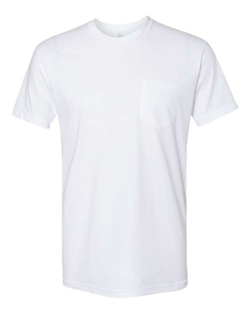 Next Level 3605 — Unisex Cotton Pocket T-Shirt — White