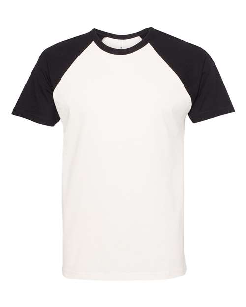 Next Level 3650 — Unisex Cotton Raglan T-Shirt — Black/ Natural