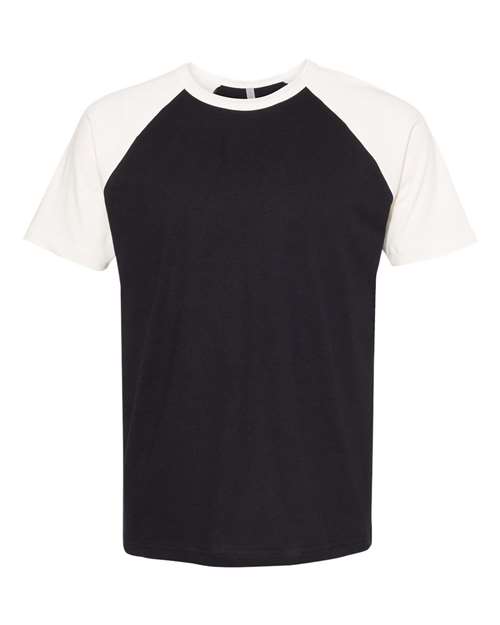 Next Level 3650 — Unisex Cotton Raglan T-Shirt — Natural/ Black
