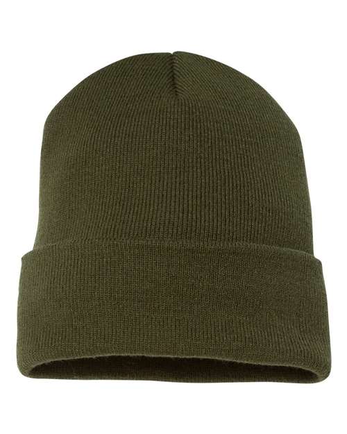 YP Classics 1501KC — Cuffed Beanie — Olive