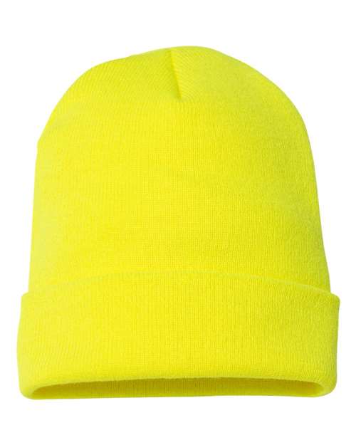 YP Classics 1501KC — Cuffed Beanie — Safety Yellow