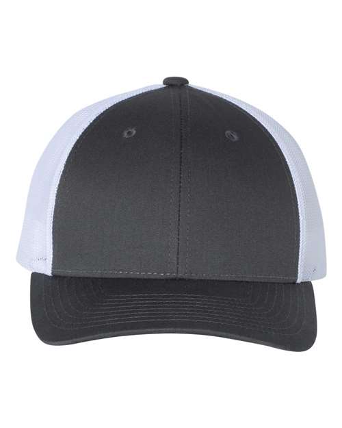 Richardson 115 — Low Pro Trucker Cap — Charcoal/ White