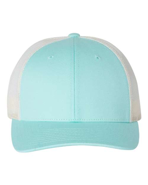Richardson 115 — Low Pro Trucker Cap — Aruba Blue/ Birch