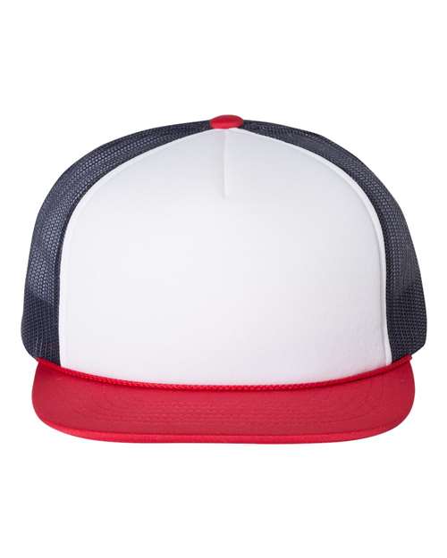 Richardson 113 — Foamie Trucker Cap — White/ Navy/ Red