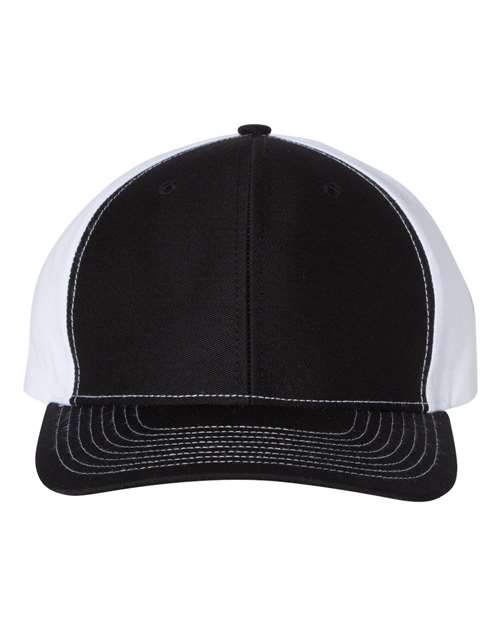 Richardson 312 — Twill Back Trucker Cap — Black/ White
