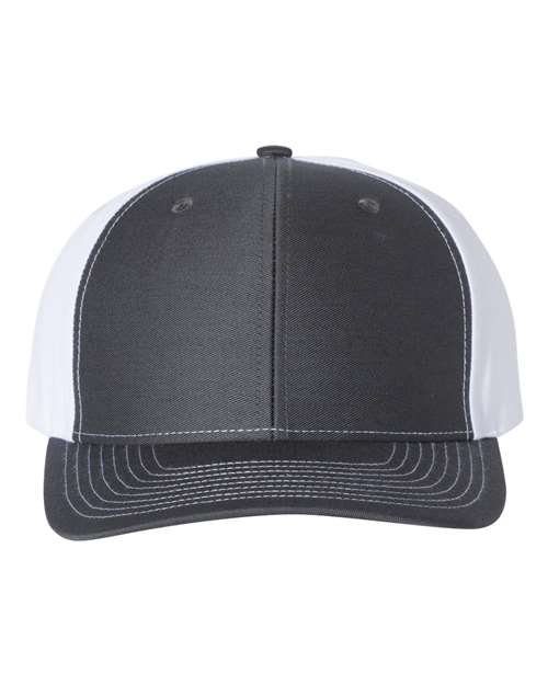 Richardson 312 — Twill Back Trucker Cap — Charcoal/ White