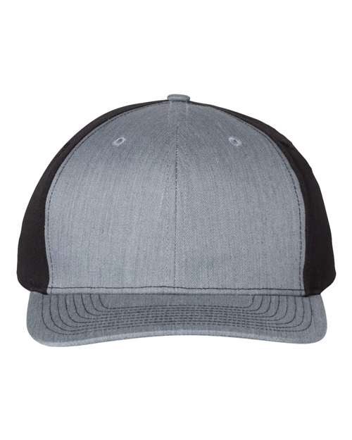 Richardson 312 — Twill Back Trucker Cap — Heather Grey/ Black