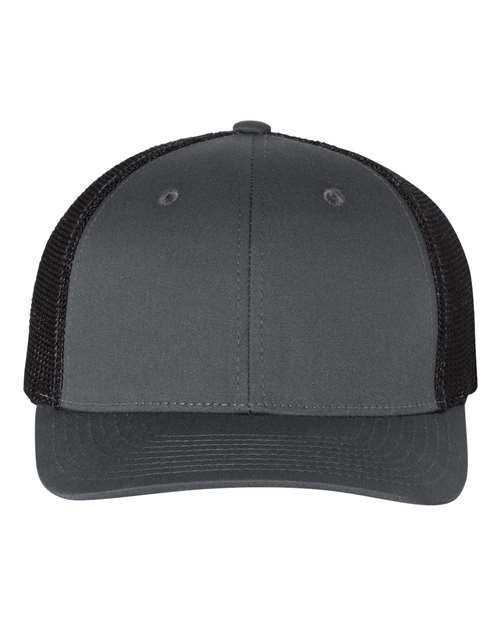 Richardson 110 — R-Flex Trucker Cap — Charcoal/ Black