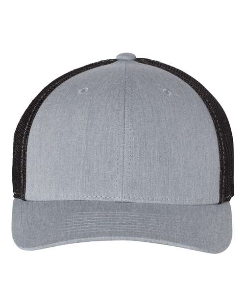 Richardson 110 — R-Flex Trucker Cap — Heather Grey/ Black
