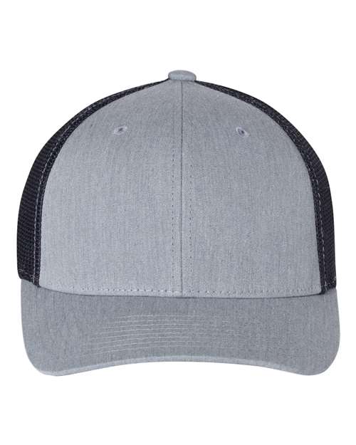 Richardson 110 — R-Flex Trucker Cap — Heather Grey/ Navy
