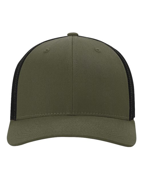 Richardson 110 — R-Flex Trucker Cap — Loden/ Black
