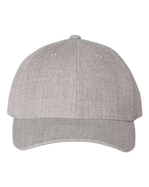YP Classics 6789M — Premium Curved Bill Snapback Cap — Heather Grey