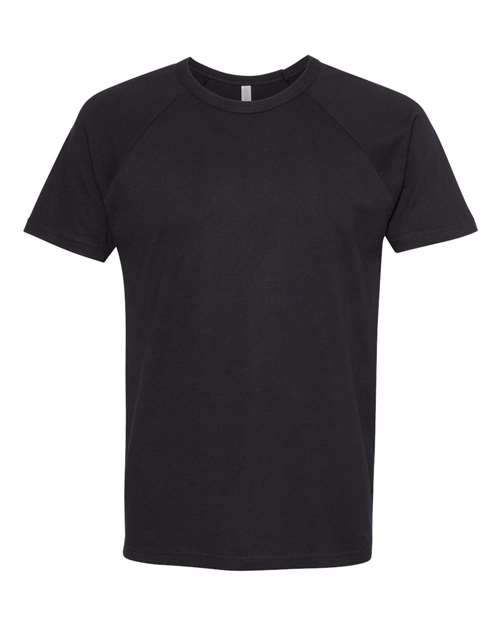 Next Level 3650 — Unisex Cotton Raglan T-Shirt — Black/ Black