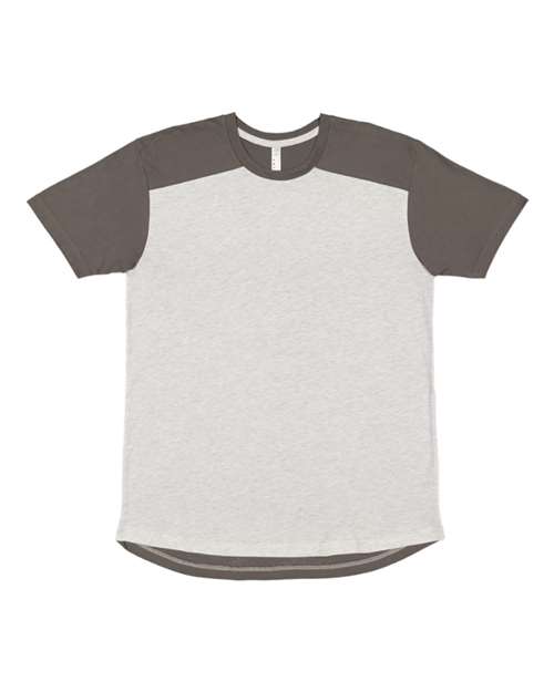 LAT 6911 — Unisex Forward Shoulder Fine Jersey Tee — Ash/ Charcoal
