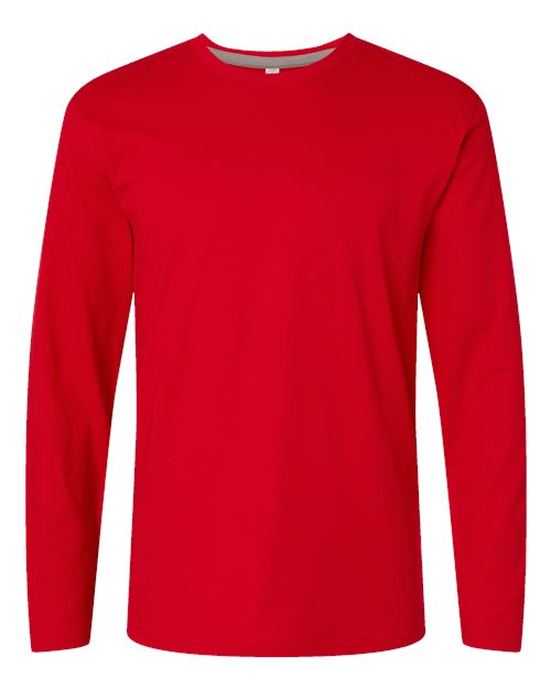 LAT 6918 — Unisex Fine Jersey Long Sleeve Tee — Red