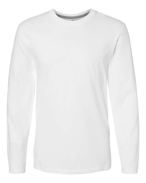 LAT 6918 — Unisex Fine Jersey Long Sleeve Tee — White