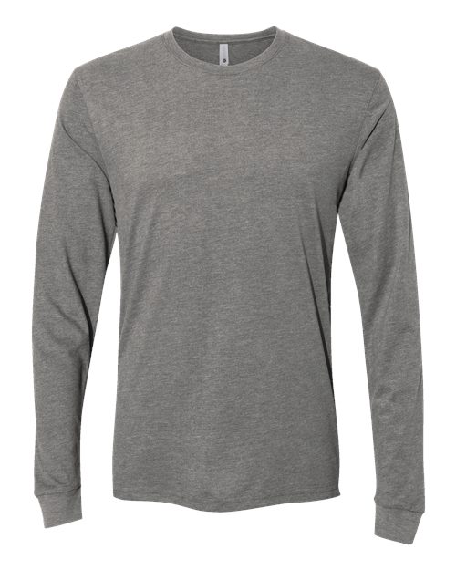 Next Level 6411 — Unisex Sueded Long Sleeve T-Shirt — Dark Heather Grey