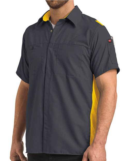 Red Kap SY42 — Men's Performance Plus Short Sleeve Shirt With Oilblok Technology — main view