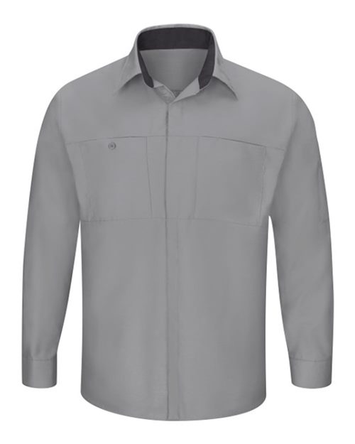 Red Kap SY32 — Men's Performance Plus Long Sleeve Shirt with OilBlok Technology — main view