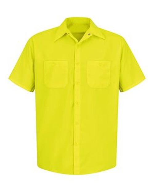 Red Kap SS24T — Men's Tall Enhanced Visibility Short Sleeve Work Shirt — main view