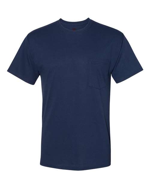 Hanes W110 — Unisex Workwear Pocket T-Shirt — Navy