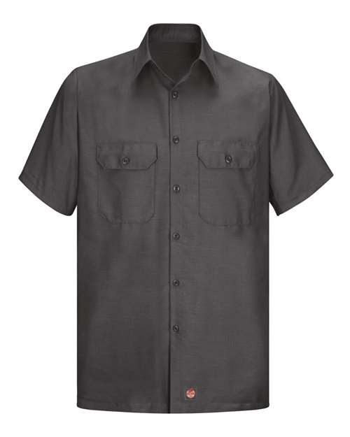 Red Kap SY60T — Men's Tall Ripstop Short Sleeve Work Shirt — Charcoal