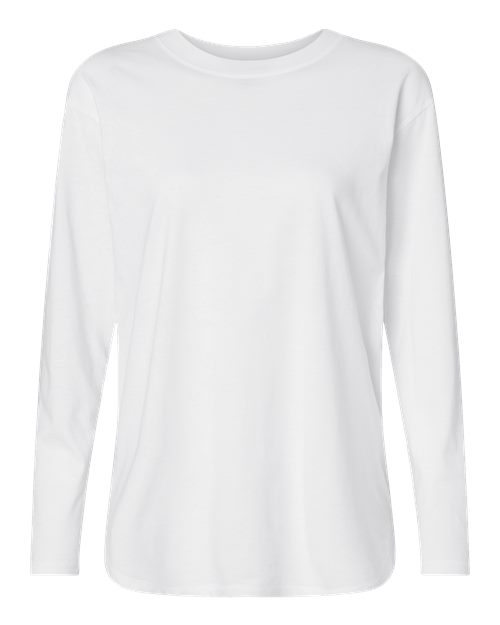LAT 3508 — Women's Fine Jersey Long Sleeve Tee — White