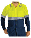 Red Kap SY14T — Men's Tall Enhanced & Hi-Visibility Long Sleeve Work Shirt — main view
