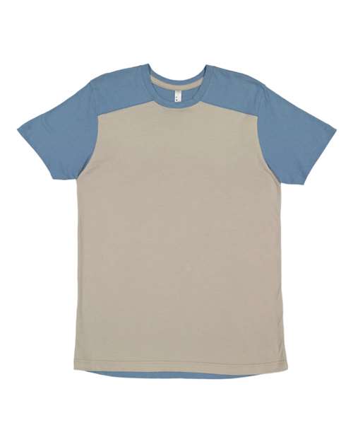 LAT 6911 — Unisex Forward Shoulder Fine Jersey Tee — Titanium/ Indigo