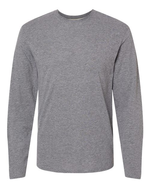 LAT 6918 — Unisex Fine Jersey Long Sleeve Tee — Granite Heather