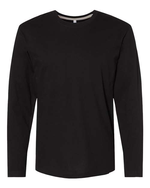 LAT 6918 — Men's Fine Jersey Long Sleeve Tee — Black
