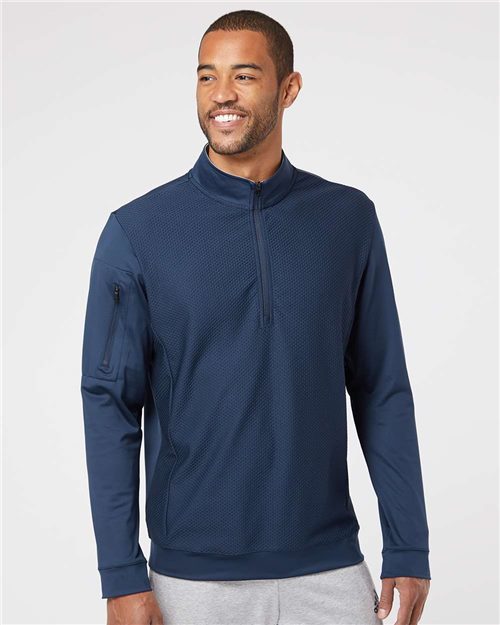 Adidas A295 — Men's Textured Quarter-Zip Pullover — main view