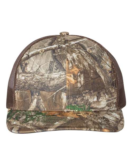 Richardson 112P — Printed Trucker Cap — Realtree Edge/ Brown