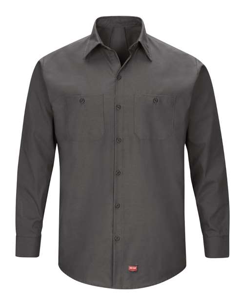 Red Kap SX10 — Men's Mimix™ Long Sleeve Work Shirt — Charcoal