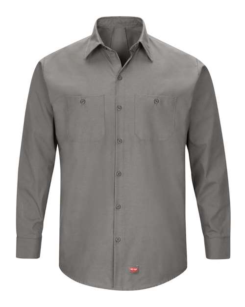 Red Kap SX10 — Men's Mimix™ Long Sleeve Work Shirt — Grey