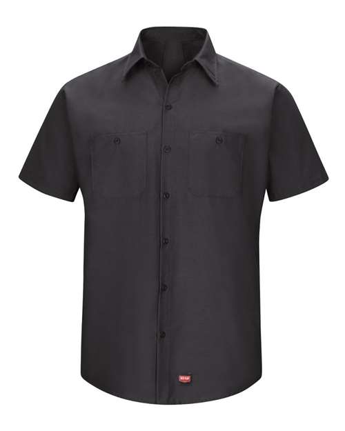 Red Kap SX20T — Men's Tall Mimix™ Short Sleeve Work Shirt — Black